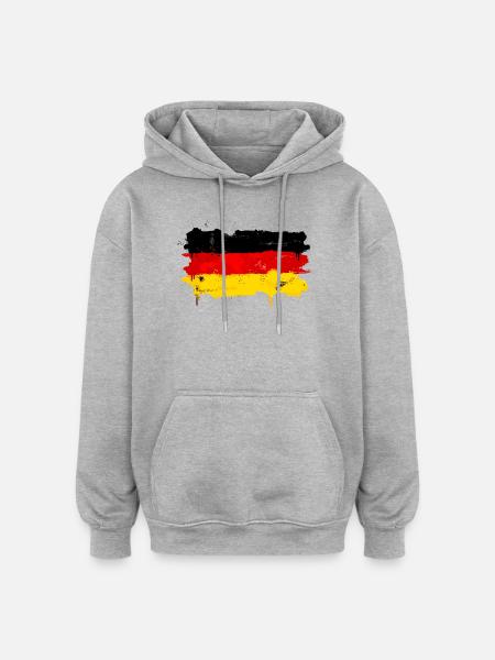 Germany Flag Graffiti - Oversized Unisex Hoodie - heather grey