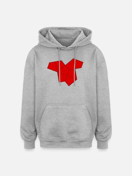 Einstein Parkett - Oversized Unisex Hoodie - Grau meliert