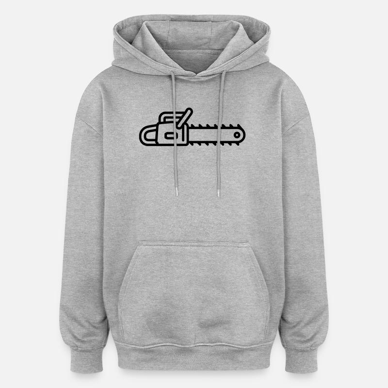 chainsaw - Oversized Unisex Hoodie - heather grey