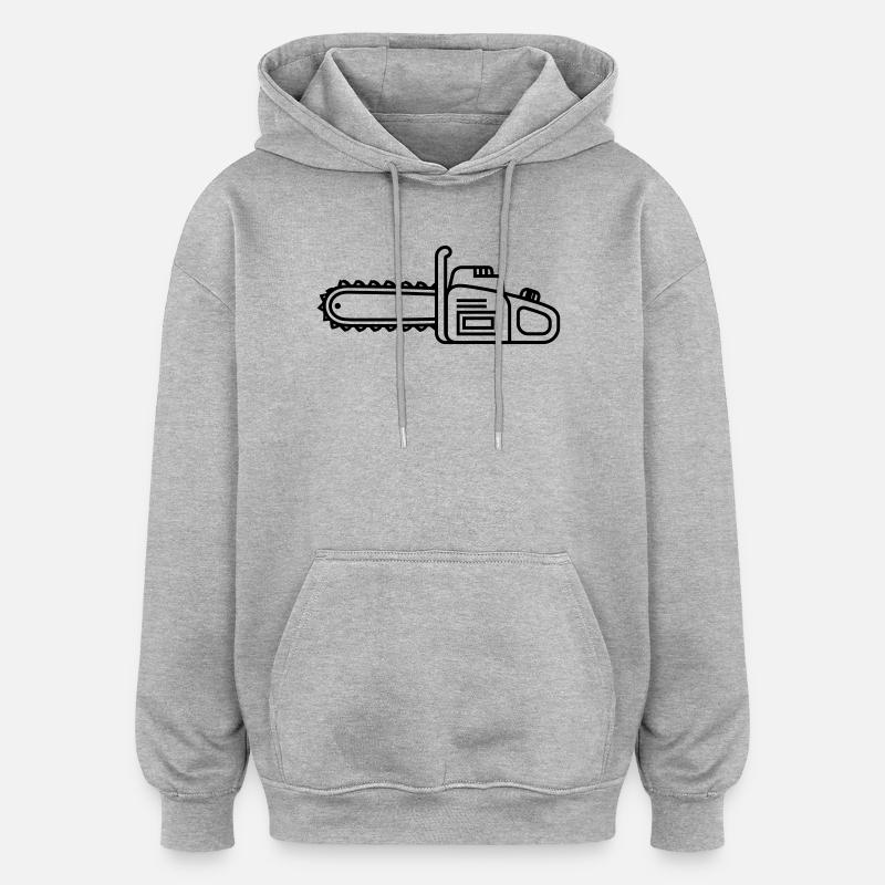chainsaw - Oversized Unisex Hoodie - heather grey