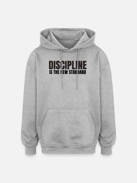 Disciplines is the New standard - Oversized Unisex Hoodie - heather grey