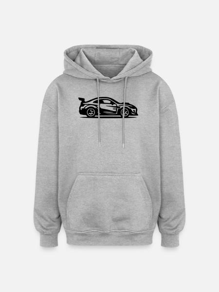 Car Sports Car Icon - Oversized Unisex Hoodie - heather grey