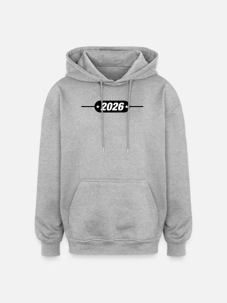 2026 year - Oversized Unisex Hoodie - heather grey