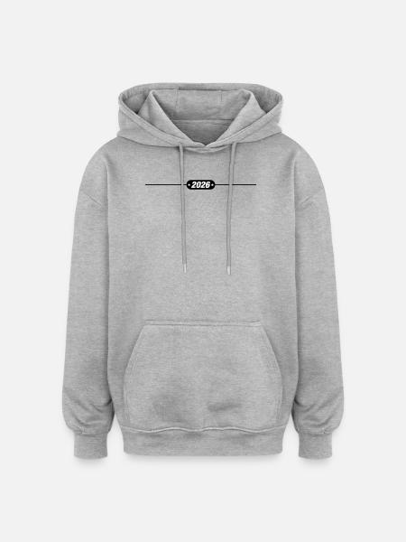 2026 Line - Oversized Unisex Hoodie - heather grey