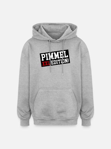 Pimmel XXL Edition - Oversized Unisex Hoodie - Grau meliert