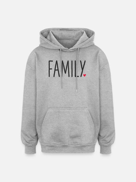 Family ❤️ – Loving text design - Oversized Unisex Hoodie - heather grey