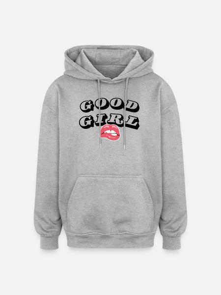 Good Girl - Oversized Unisex Hoodie - Grau meliert