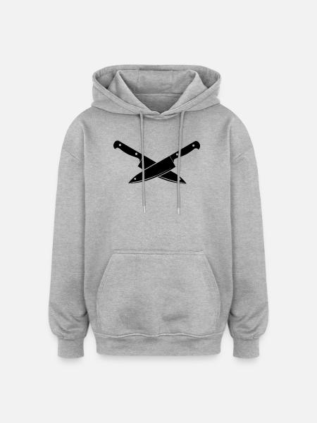 Kreuzer Koch Knives - Oversized Unisex Hoodie - Grau meliert