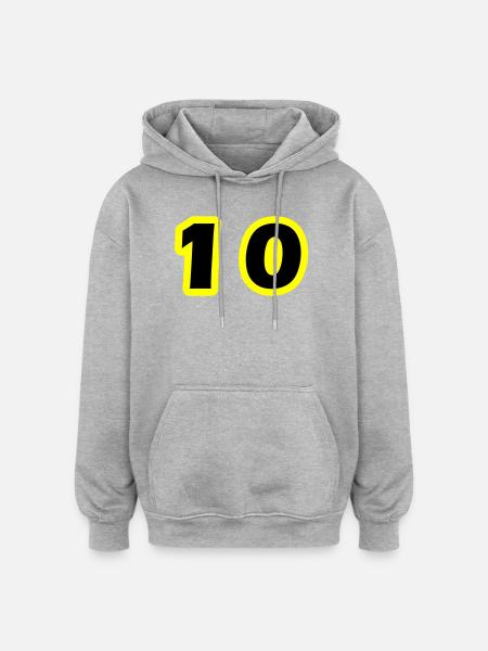 10 Number Symbol - Oversized Unisex Hoodie - heather grey