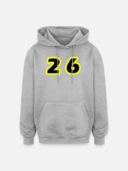 26 Number symbol - Oversized Unisex Hoodie - heather grey