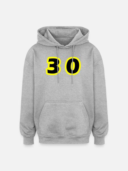 30 Number Symbol - Oversized Unisex Hoodie - heather grey