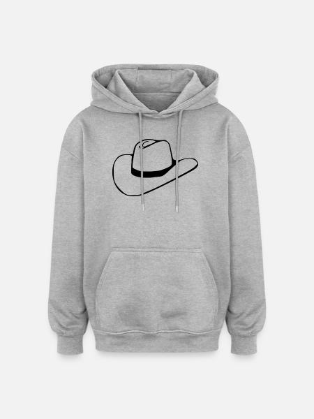 Cowboy Cowboy Hat Line Dance Gift - Oversized Unisex Hoodie - heather grey