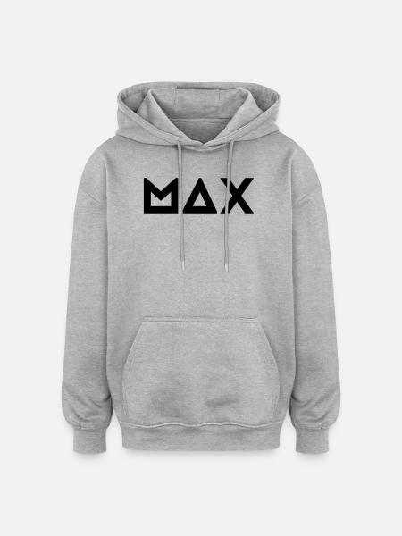 First name Max - Oversized Unisex Hoodie - heather grey