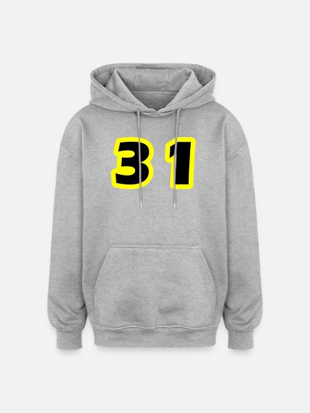 31 Number symbol - Oversized Unisex Hoodie - heather grey