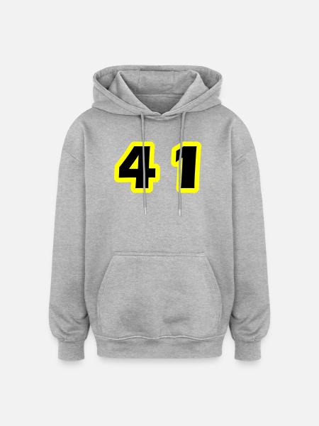 41 Number symbol - Oversized Unisex Hoodie - heather grey