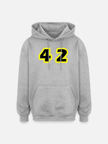 42 Number Symbol - Oversized Unisex Hoodie - heather grey
