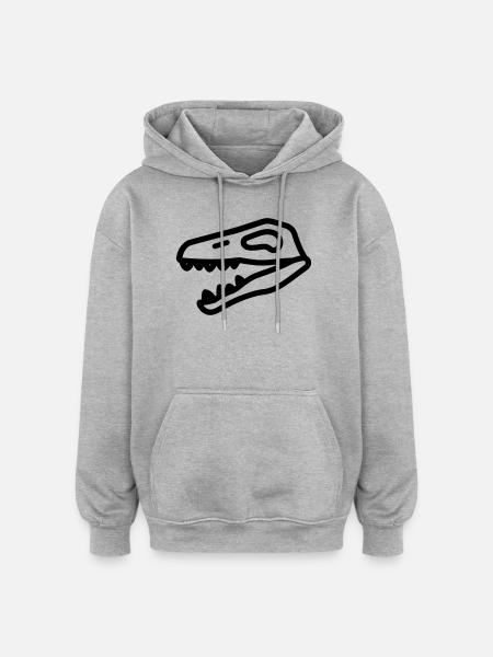 prehistoric - Oversized Unisex Hoodie - heather grey