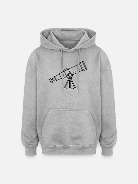 Telescope - Oversized Unisex Hoodie - heather grey