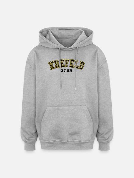 Krefeld gegründet 1976 - Oversized Unisex Hoodie - Grau meliert