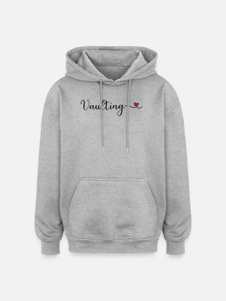 Vaulting Heart - Oversized Unisex Hoodie - Grau meliert
