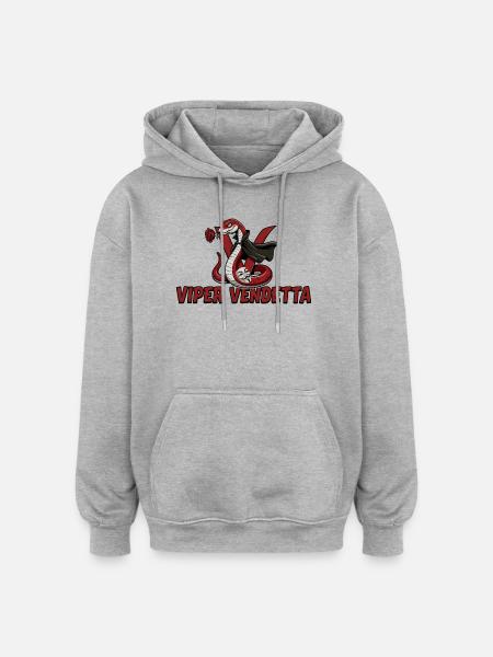 Viper Vendetta Cobra Red - Oversized Unisex Hoodie - heather grey