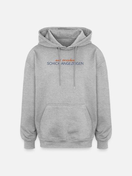 Aus Versehen schick angezogen – Statement - Oversized Unisex Hoodie - Grau meliert