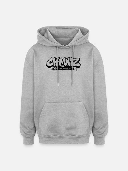 Chemnitz City Graffiti Style - Oversized Unisex Hoodie - Grau meliert