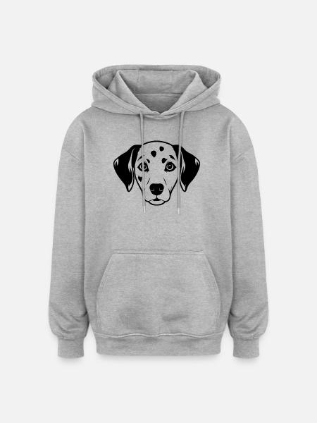 Dalmatiner - Oversized Unisex Hoodie - Grau meliert