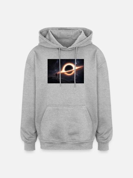 Saturn Fire - Oversized Unisex Hoodie - Grau meliert