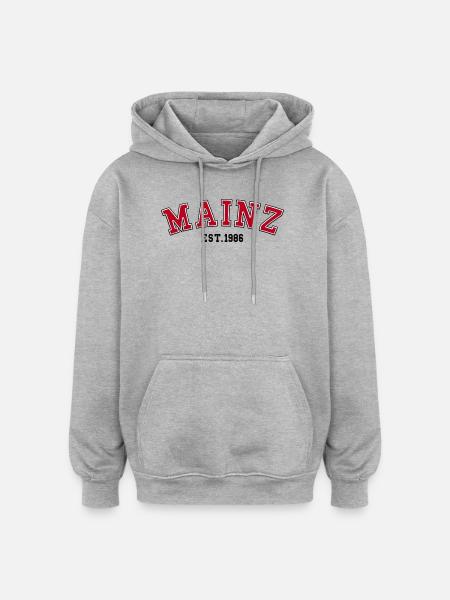 Mayence Fondée en 1986 - Sweat à capuche oversize unisexe - gris chiné