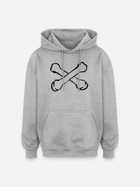 Bone - Oversized Unisex Hoodie - heather grey