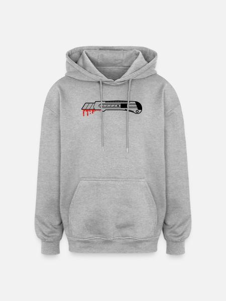 cutter - Oversized Unisex Hoodie - Grau meliert