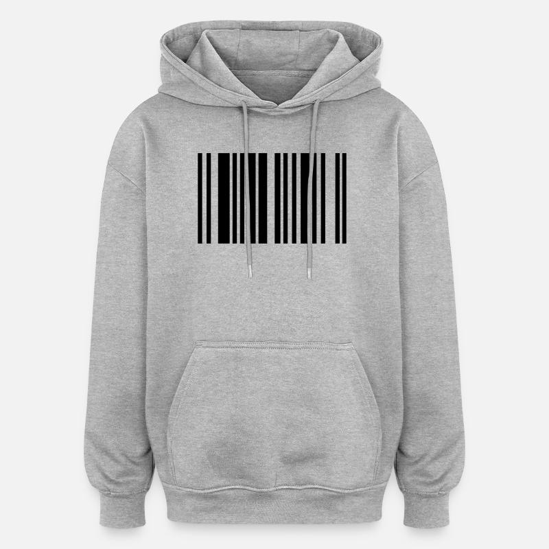 barcode - Oversized Unisex Hoodie - Grau meliert