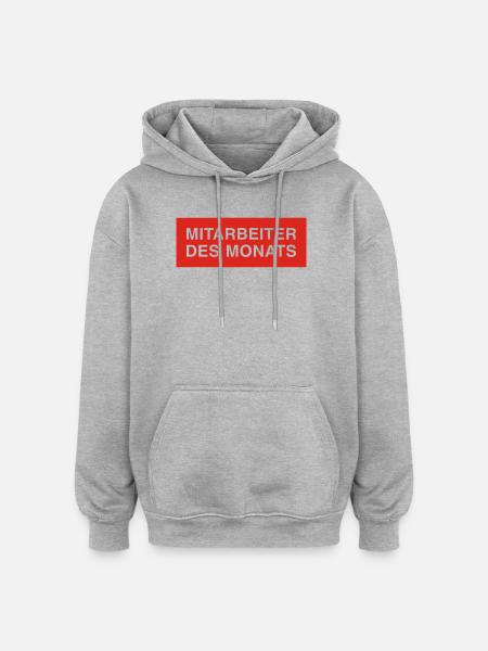 Employé du mois - Sweat à capuche oversize unisexe - gris chiné