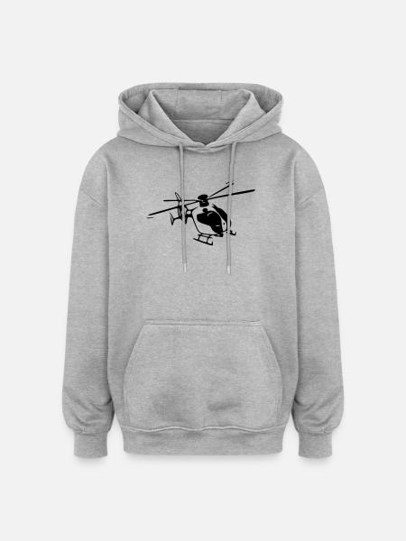 Schirm - Luftrettung - Oversized Unisex Hoodie - Grau meliert