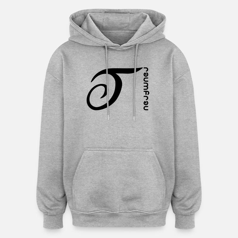 Traumfrau - Oversized Unisex Hoodie - Grau meliert