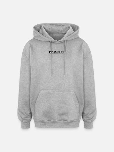 Malle 2026 - Oversized Unisex Hoodie - Grau meliert
