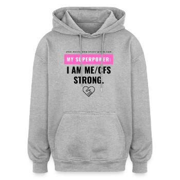 ME/SFC FORT 💪 - Sweat à capuche oversize unisexe - gris chiné - Devant - Noah (186cm)