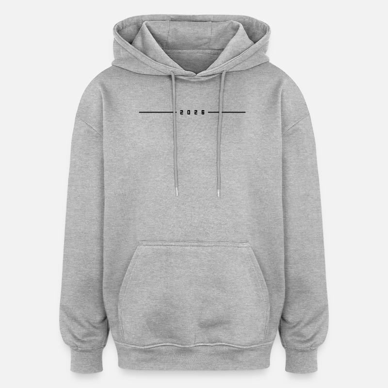 Élément de l’année 2026 - Sweat à capuche oversize unisexe - gris chiné