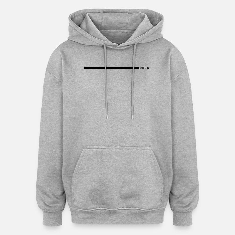 Accident vasculaire cérébral en 2026 - Sweat à capuche oversize unisexe - gris chiné