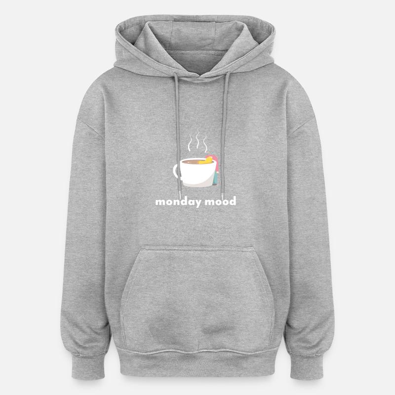 Lunes estado de ánimo - Sudadera con capucha oversize unisex - gris jaspeado