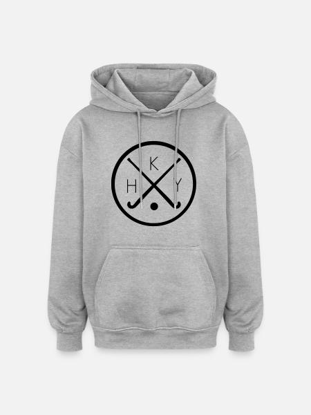 Field hockey logo - Oversized Unisex Hoodie - heather grey
