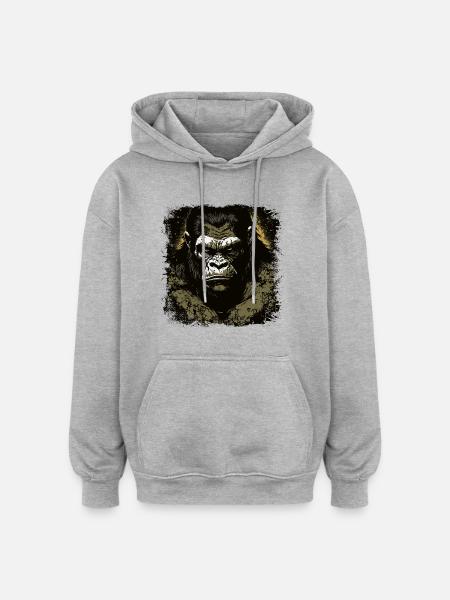 Gorilla - Oversized Unisex Hoodie - heather grey