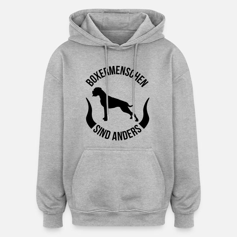 Boxer gens sont différents - Sweat à capuche oversize unisexe - gris chiné