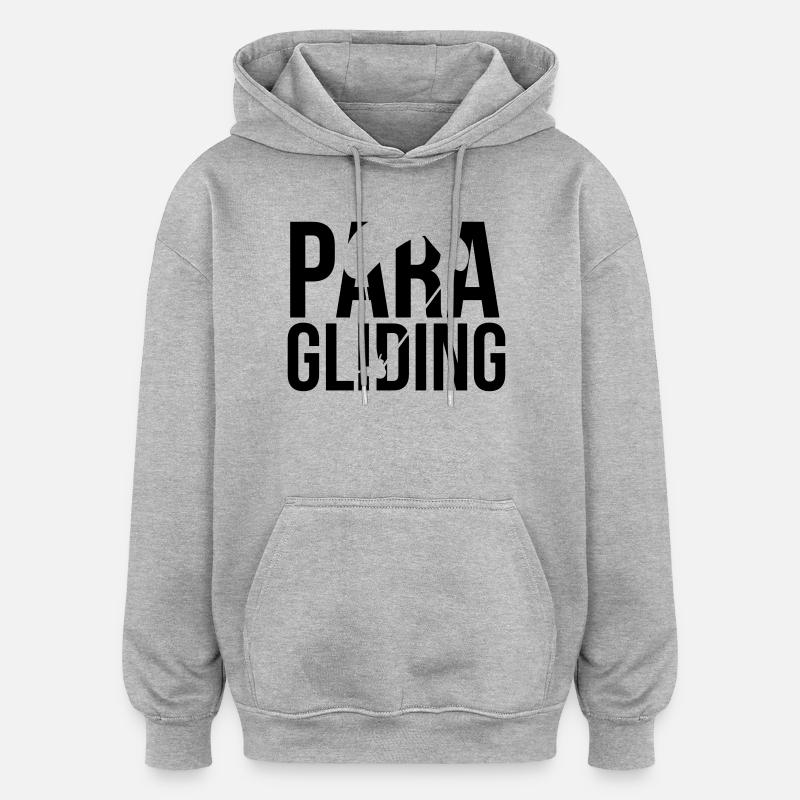 paragliding Gleitschirmfliegen - Oversized Unisex Hoodie - Grau meliert