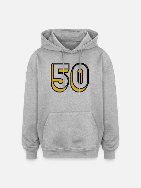 50. BIRTHDAY. HAPPY BIRTHDAY - Oversized Unisex Hoodie - heather grey