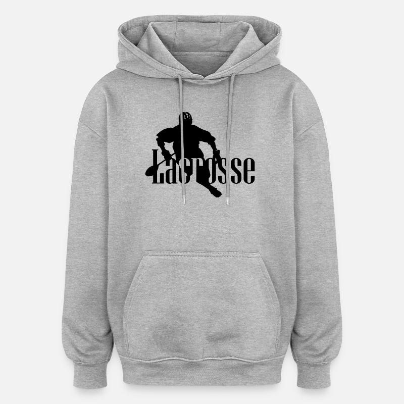 lacrosse - Sweat à capuche oversize unisexe - gris chiné