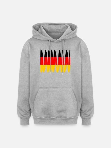 Germany Flag - Oversized Unisex Hoodie - heather grey