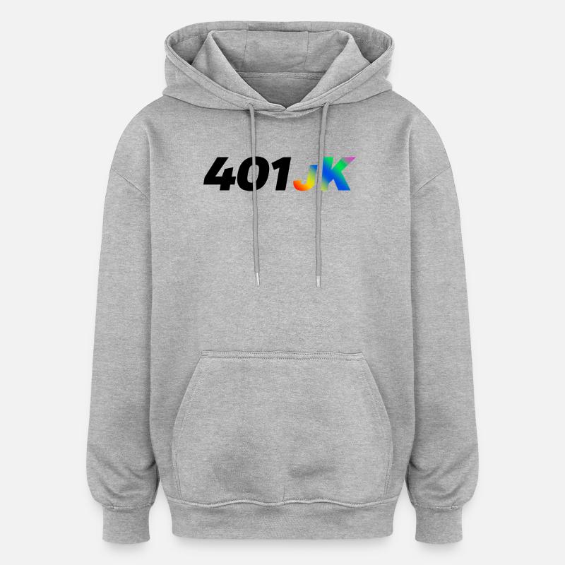 401JK Rainbow Gradient - Oversized Unisex Hoodie - heather grey