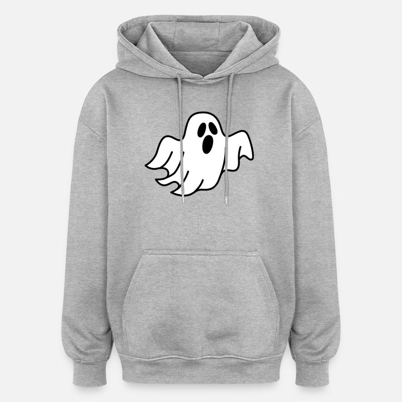 Geist oder Gespenst - Oversized Unisex Hoodie - Grau meliert